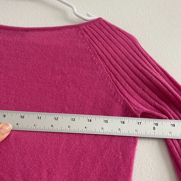 Piazza Sempione Sweater Women XS/S Pink Cashmere Boatneck Balloon Quiet Luxury - Picture 9 of 14